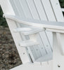 Wildridge cup holder on a white adirondack